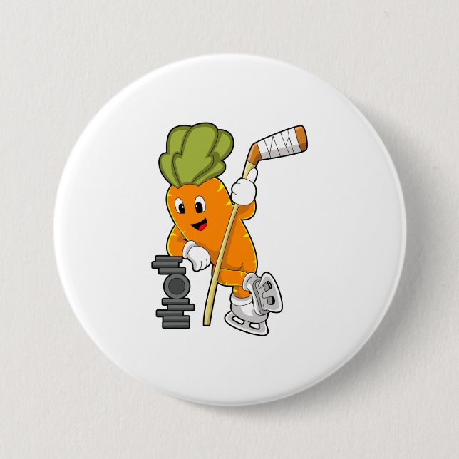 Macaron Rond 7,6 Cm Vegan Ice Hockey (Devant)