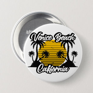 Macaron Rond 7,6 Cm Venice Beach Californie