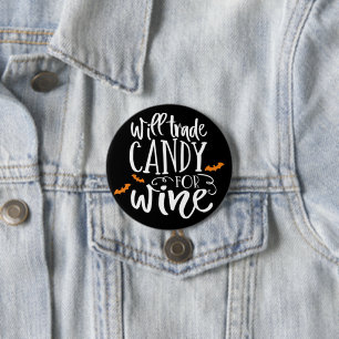 Macaron Rond 7,6 Cm Verront des bonbons pour le vin   Humour d'Hallowe