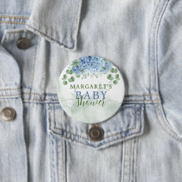 Macaron Rond 7,6 Cm Vert Bleu hydrangée C'est un Baby shower garçon