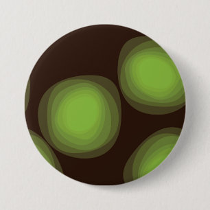 Macaron Rond 7,6 Cm Vert, cool, unique, tendance, fleur urbaine abstra