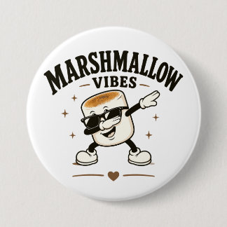 Macaron Rond 7,6 Cm Vibes de marshmallow