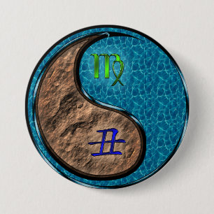 Macaron Rond 7,6 Cm Vierge & Bœuf d'eau