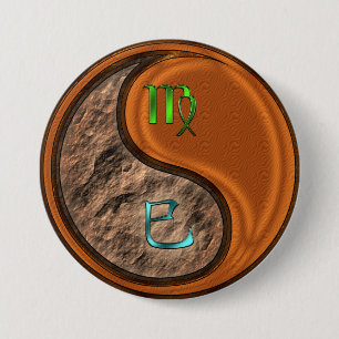 Macaron Rond 7,6 Cm Vierge & Serpent de Bois