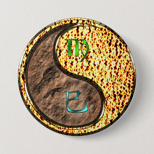 Macaron Rond 7,6 Cm Vierge & Serpent de feu