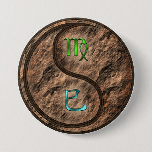 Macaron Rond 7,6 Cm Vierge & Serpent de Terre