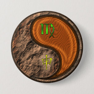 Macaron Rond 7,6 Cm Vierge & Singe de Bois