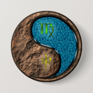 Macaron Rond 7,6 Cm Vierge & Singe d'eau
