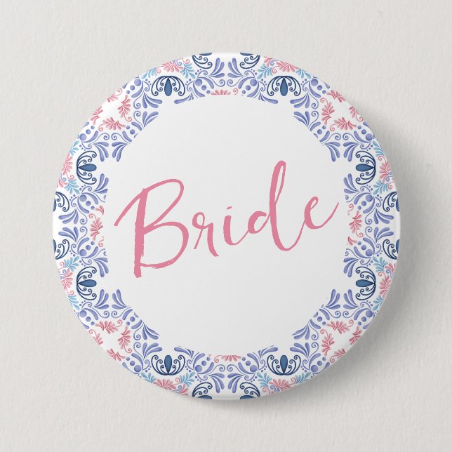 Macaron Rond 7,6 Cm Vino avant les Voeux vin Fête de Bachelorette (Devant)