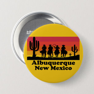 Macaron Rond 7,6 Cm Vintage Albuquerque Nouveau-Mexique