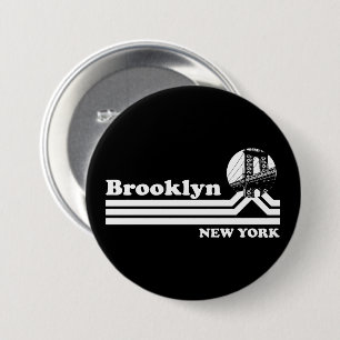 Macaron Rond 7,6 Cm Vintage Brooklyn New York