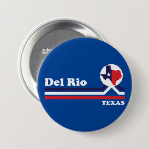 Macaron Rond 7,6 Cm Vintage Del Rio Texas