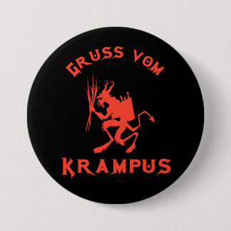 Macaron Rond 7,6 Cm Vintage Gruss vom Krampus