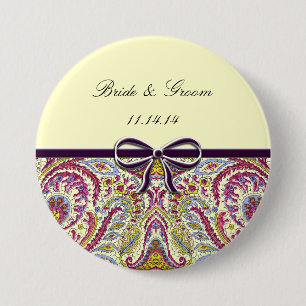 Macaron Rond 7,6 Cm Vintage Paisley