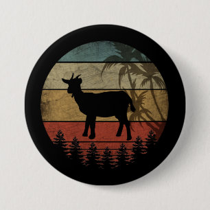 MACARON ROND 7,6 CM VINTAGE RETRO GOAT