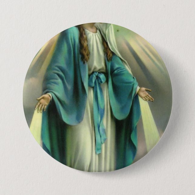 Macaron Rond 7,6 Cm Virgin Mary (Devant)