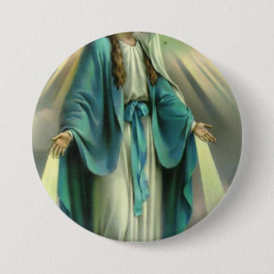 Macaron Rond 7,6 Cm Virgin Mary