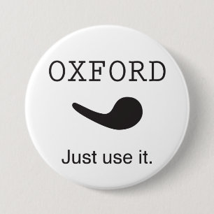 Macaron Rond 7,6 Cm Virgule d'Oxford. Employez-juste la. Bouton