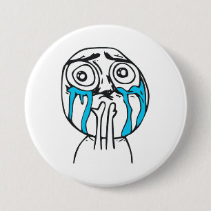 Macaron Rond 7,6 Cm Visage mignon Meme de rage de surcharge de