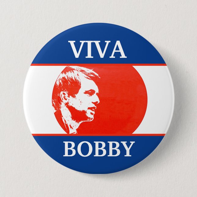 Macaron Rond 7,6 Cm Vivats Bobby Kennedy (Devant)