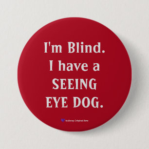 Macaron Rond 7,6 Cm Voir le chien des yeux