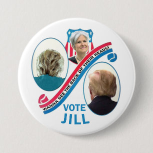 Macaron Rond 7,6 Cm Vote Jill Stein 2016