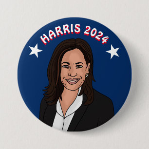 Macaron Rond 7,6 Cm Vote pour Kamala Harris 2024