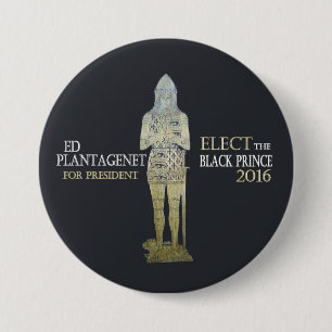 Macaron Rond 7,6 Cm Vote pour le prince noir en 2016