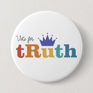 Macaron Rond 7,6 Cm Vote pour tRuth - Bouton RBG