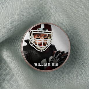 Macaron Rond 7,6 Cm Votre photo personnalisée de football ou de votre 