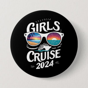 Macaron Rond 7,6 Cm Voyage de croisière pour filles 2024 Amateurs de v