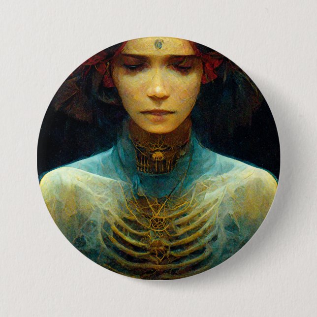 Macaron Rond 7,6 Cm Vue interne Imaginaire Sci-Fi (Devant)