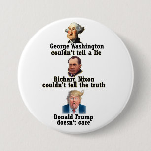 Macaron Rond 7,6 Cm Washington, Nixon et Trump