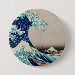 Macaron Rond 7,6 Cm Wave japonaise
