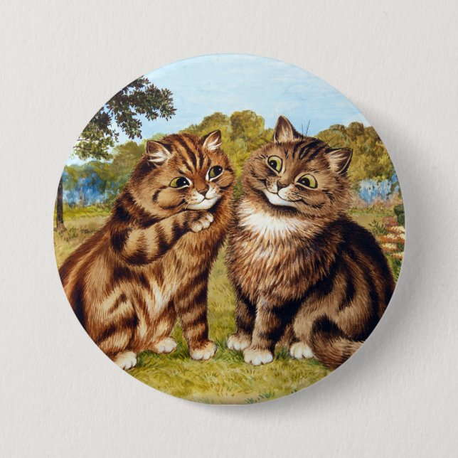 Macaron Rond 7,6 Cm Whispering Cat, Louis Wain (Devant)