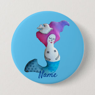 Macaron Rond 7,6 Cm White Dove Mermaid Thunder_Cove