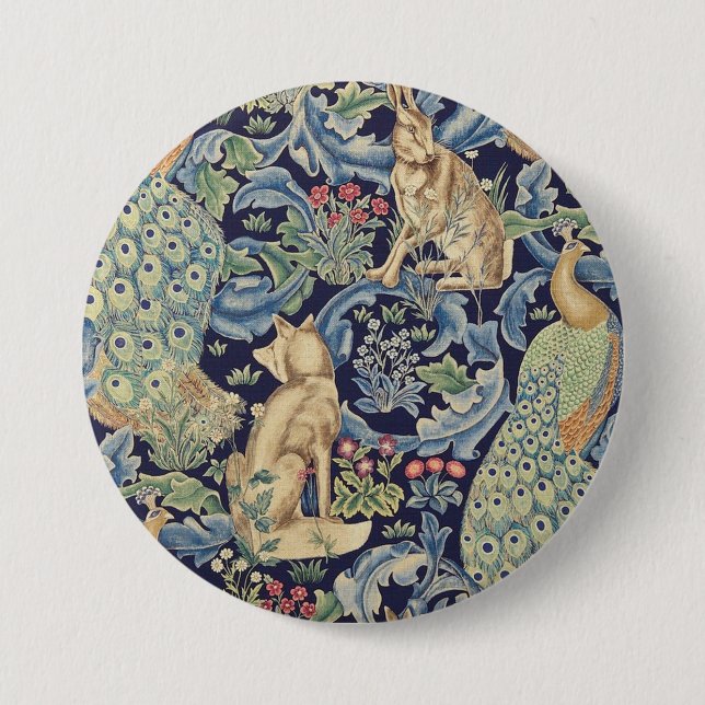 Macaron Rond 7,6 Cm William Morris (Devant)