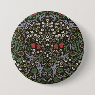 Macaron Rond 7,6 Cm William Morris Blackthorn Tapisserie Florale