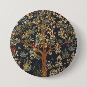 Macaron Rond 7,6 Cm William Morris - L'Arbre De La Vie Original