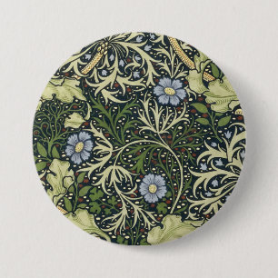 Macaron Rond 7,6 Cm William Morris Seaweed Pattern Floral Vintage