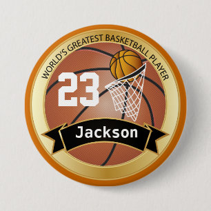 Macaron Rond 7,6 Cm World's Greatest Basketball Player