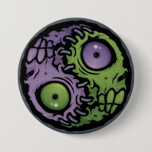 Macaron Rond 7,6 Cm Zombi Yin-Yang