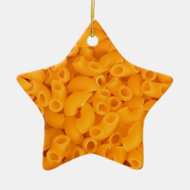 Macaroni And Cheese Ceramic Ornament (Front)