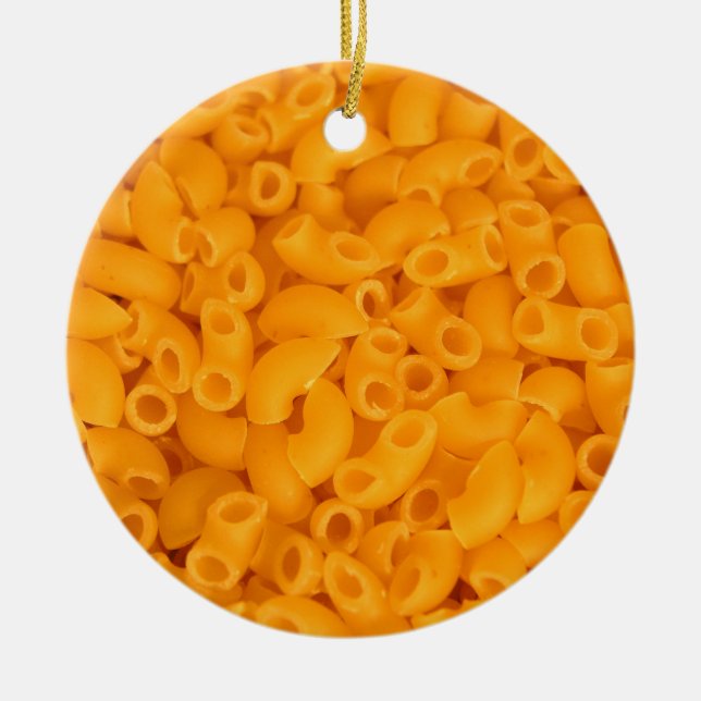 Macaroni And Cheese Ceramic Ornament (Front)