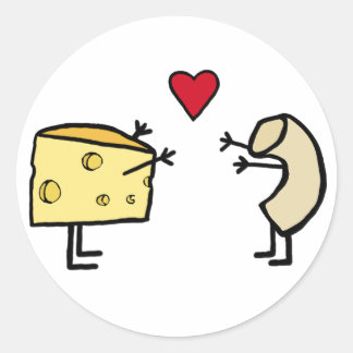 Macaroni and Cheese Classic Round Sticker