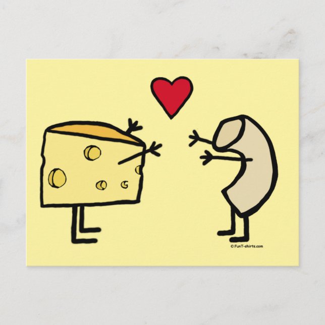 Macaroni and Cheese Love Postcard (Front)