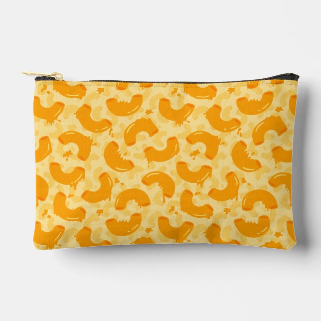 Macaroni and Cheese Pattern Accessory Pouch (Front)