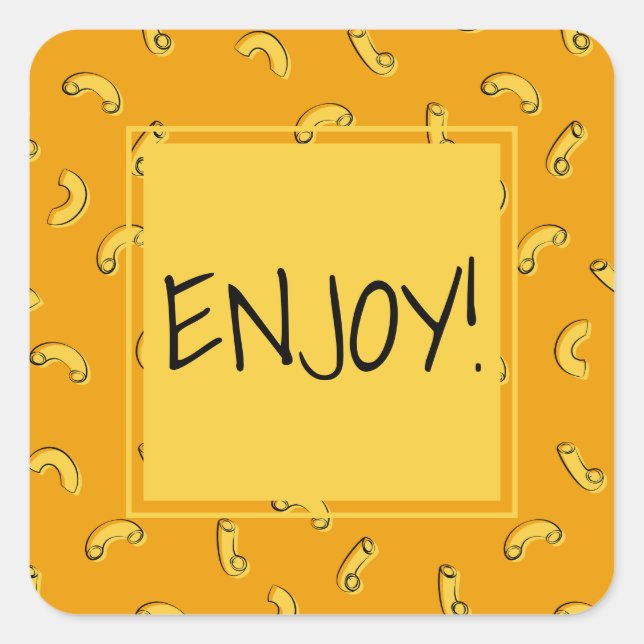 Macaroni and Cheese Square Sticker (Front)