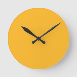 Macaroni And Cheese Yellow colour to FallHouses Round Clock
