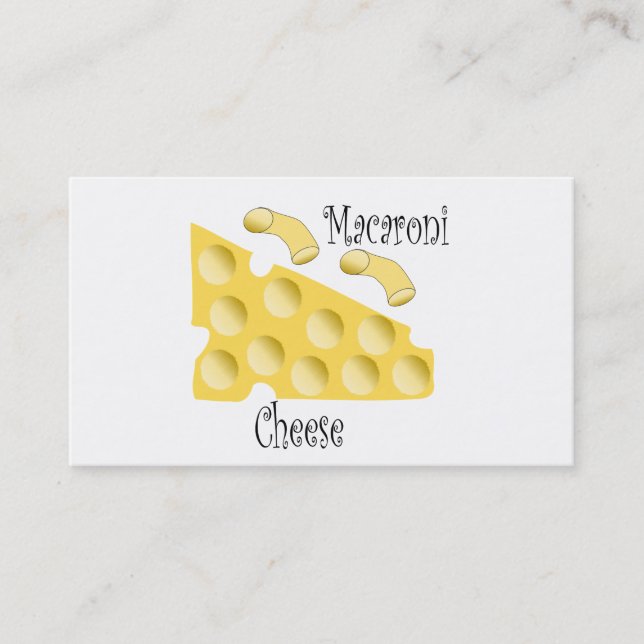 Macaroni Cheese Chef Business Card (Front)